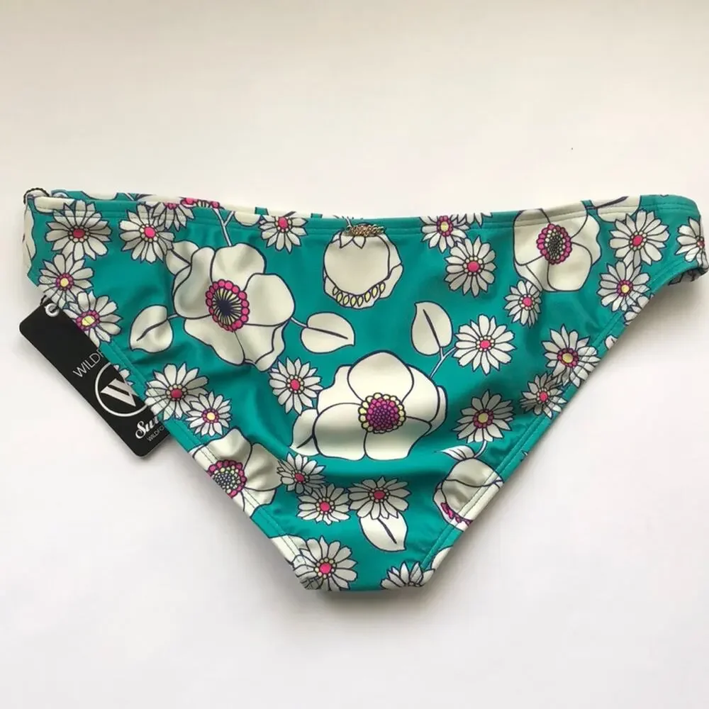 NWT Wildfox 60s Floral Swim Bottoms Size M
